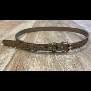 Banana Republic Women’s medium size Shiny Gold and black belt